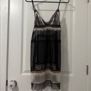 Victoria's Secret Black and Tan Lace